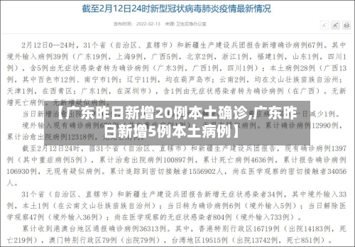 【广东昨日新增20例本土确诊,广东昨日新增5例本土病例】-第3张图片