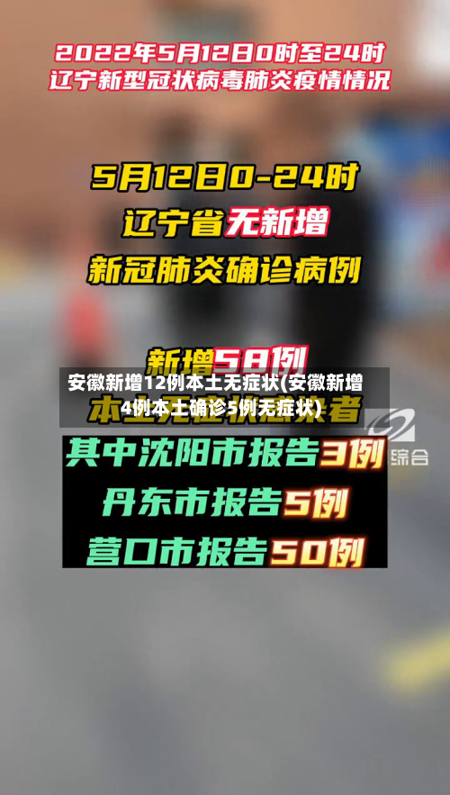 安徽新增12例本土无症状(安徽新增4例本土确诊5例无症状)
