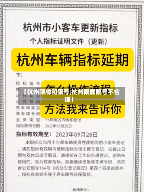 【杭州限牌和限号,杭州限牌限号不合理】-第2张图片