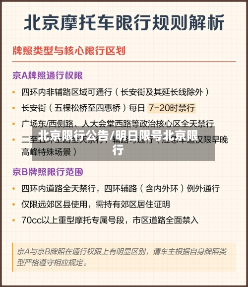 北京限行公告/明日限号北京限行