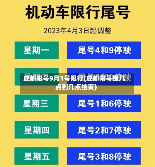 成都限号9月1号限行(成都限号是几点到几点结束)