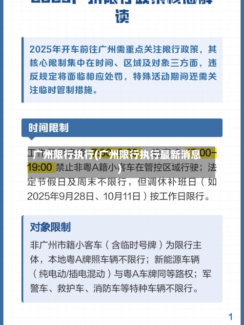 广州限行执行(广州限行执行最新消息)