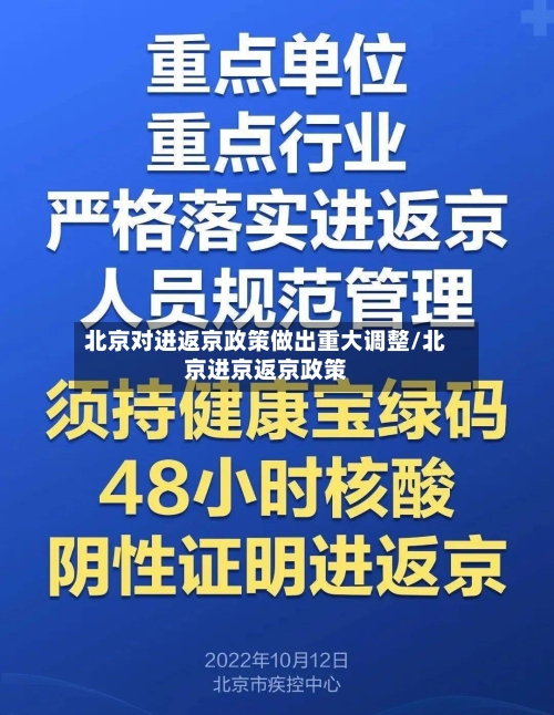 北京对进返京政策做出重大调整/北京进京返京政策-第2张图片