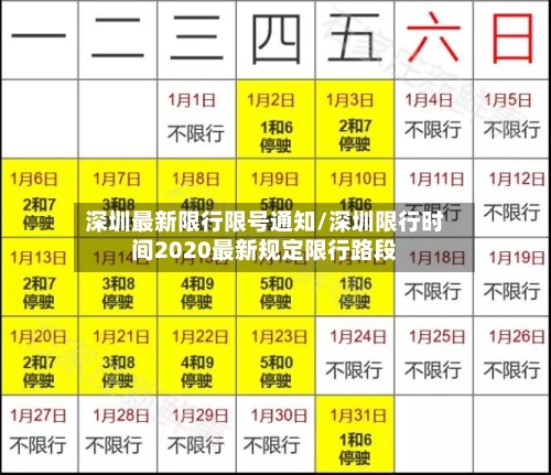 深圳最新限行限号通知/深圳限行时间2020最新规定限行路段-第2张图片