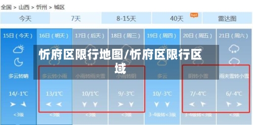 忻府区限行地图/忻府区限行区域
