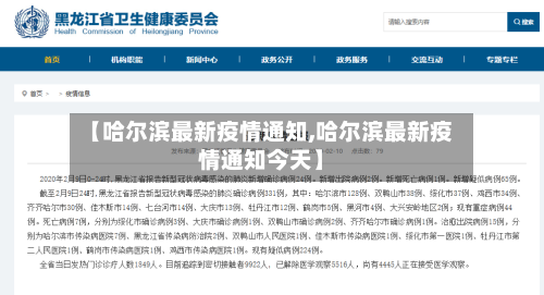 【哈尔滨最新疫情通知,哈尔滨最新疫情通知今天】