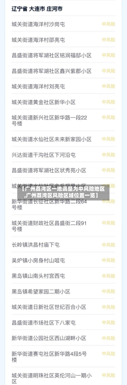 【广州荔湾区一地调整为中风险地区,广州荔湾区风险区域位置一览】