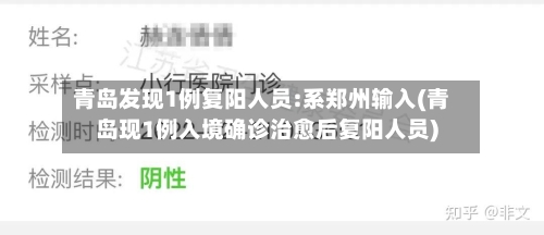 青岛发现1例复阳人员:系郑州输入(青岛现1例入境确诊治愈后复阳人员)-第3张图片