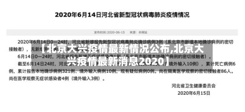 【北京大兴疫情最新情况公布,北京大兴疫情最新消息2020】-第2张图片