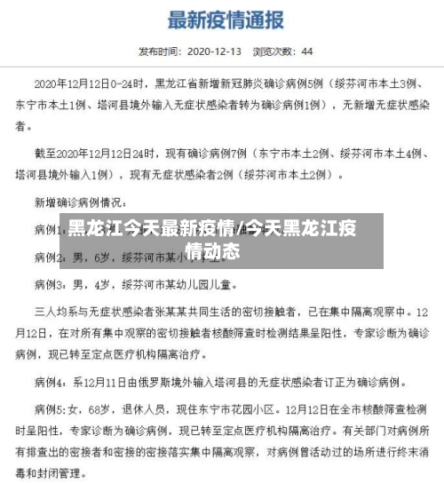 黑龙江今天最新疫情/今天黑龙江疫情动态-第2张图片