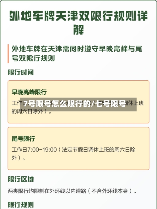 7号限号怎么限行的/七号限号-第3张图片
