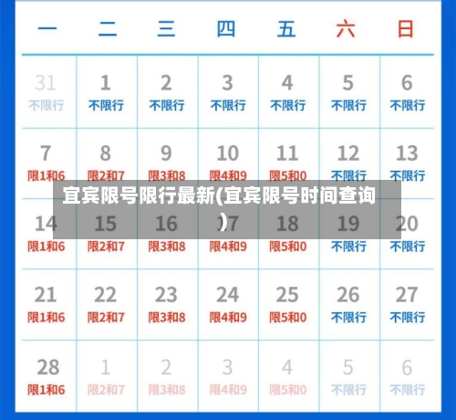 宜宾限号限行最新(宜宾限号时间查询)-第2张图片
