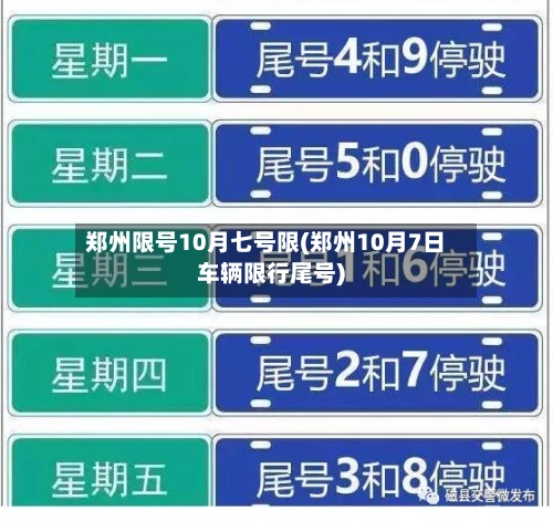 郑州限号10月七号限(郑州10月7日车辆限行尾号)