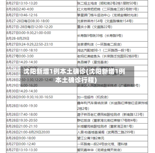 沈阳新增1例本土确诊(沈阳新增1例本土确诊行程)-第3张图片