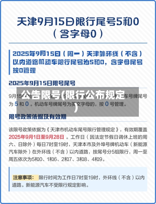 公告限号(限行公布规定)-第3张图片
