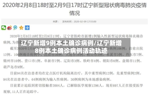 辽宁新增9例本土确诊病例/辽宁新增8例本土确诊病例活动轨迹