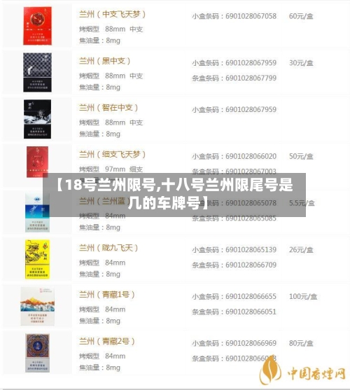 【18号兰州限号,十八号兰州限尾号是几的车牌号】