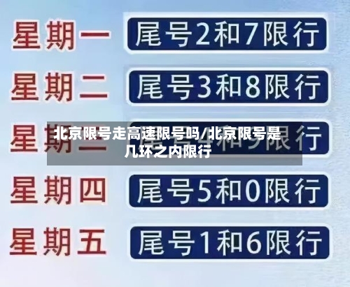 北京限号走高速限号吗/北京限号是几环之内限行-第3张图片