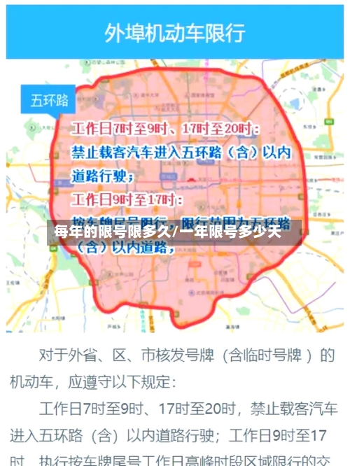 每年的限号限多久/一年限号多少天-第3张图片