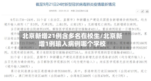 北京新增21例含多名在校生/北京新增1例输入病例哪个学校