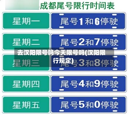 去汉阳限号吗今天限号吗(汉阳限行规定)
