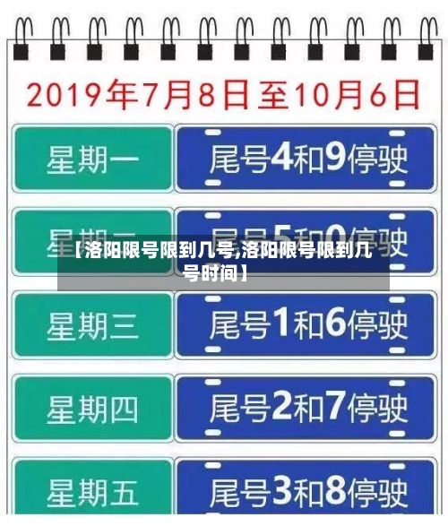 【洛阳限号限到几号,洛阳限号限到几号时间】-第2张图片