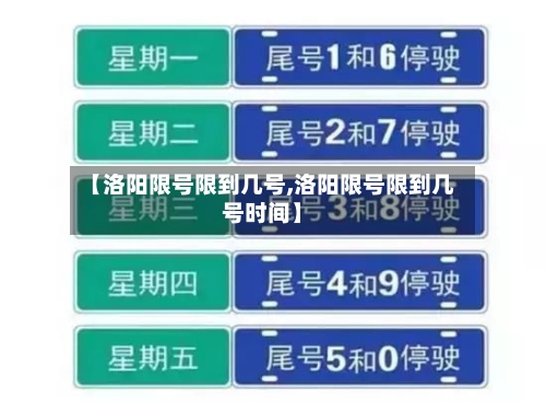 【洛阳限号限到几号,洛阳限号限到几号时间】-第3张图片
