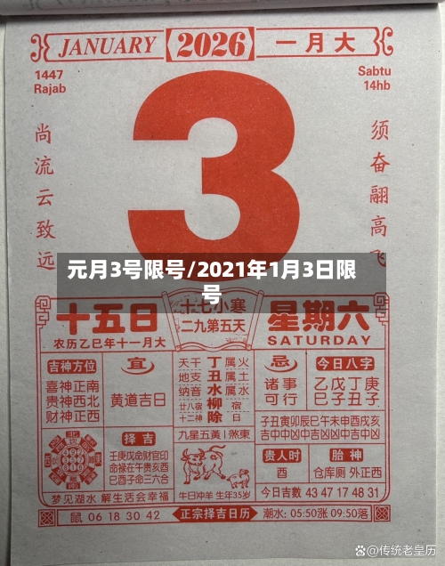 元月3号限号/2021年1月3日限号