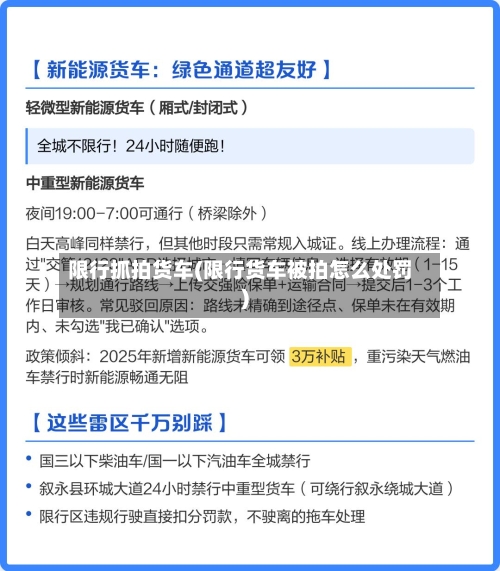 限行抓拍货车(限行货车被拍怎么处罚)