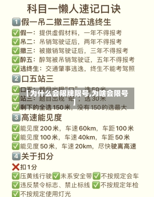 【为什么会限牌限号,为啥会限号】-第3张图片