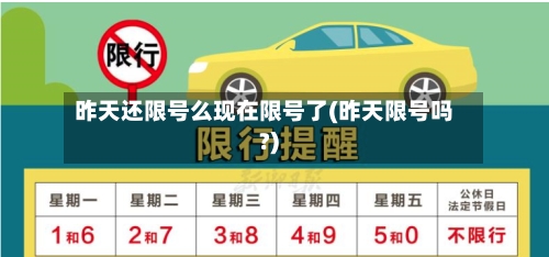 昨天还限号么现在限号了(昨天限号吗?)-第2张图片