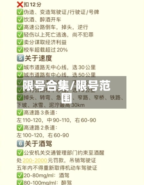 限号合集/限号范围-第3张图片