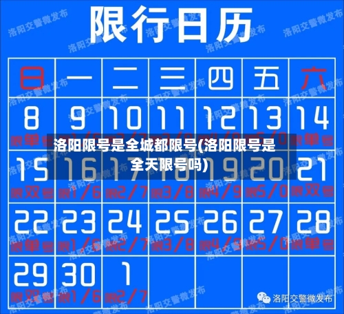 洛阳限号是全城都限号(洛阳限号是全天限号吗)-第2张图片