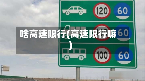 啥高速限行(高速限行嘛)