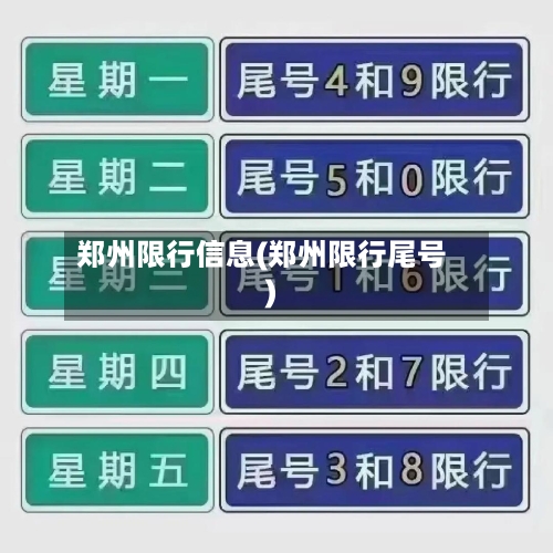 郑州限行信息(郑州限行尾号)-第2张图片