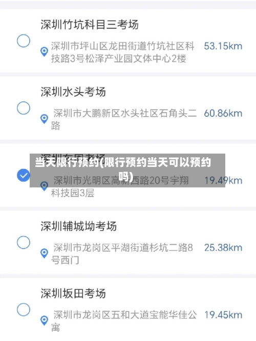 当天限行预约(限行预约当天可以预约吗)-第2张图片