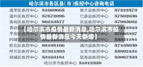 【哈尔滨市疫情最新消息,哈尔滨市疫情最新消息今天新增】