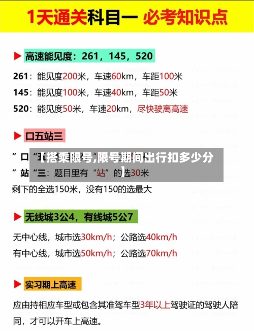 【搭乘限号,限号期间出行扣多少分】-第2张图片