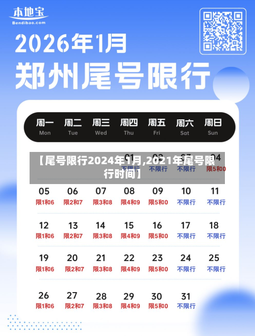 【尾号限行2024年1月,2021年尾号限行时间】-第2张图片
