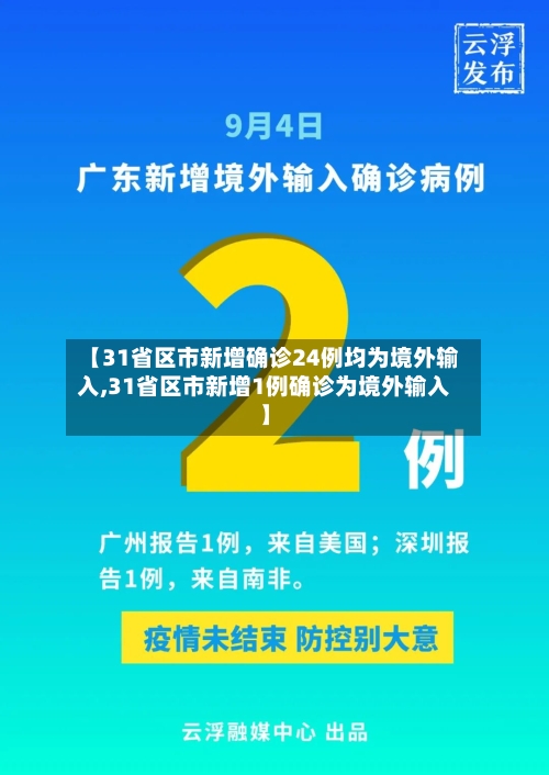 【31省区市新增确诊24例均为境外输入,31省区市新增1例确诊为境外输入】