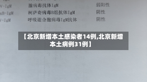 【北京新增本土感染者14例,北京新增本土病例31例】-第3张图片