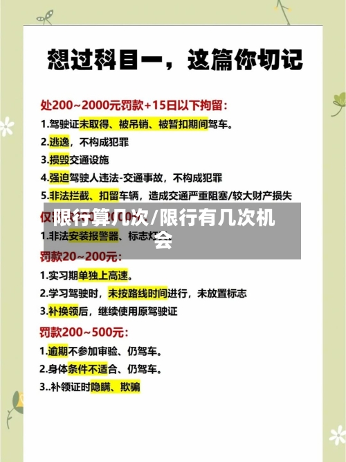 限行算几次/限行有几次机会-第2张图片