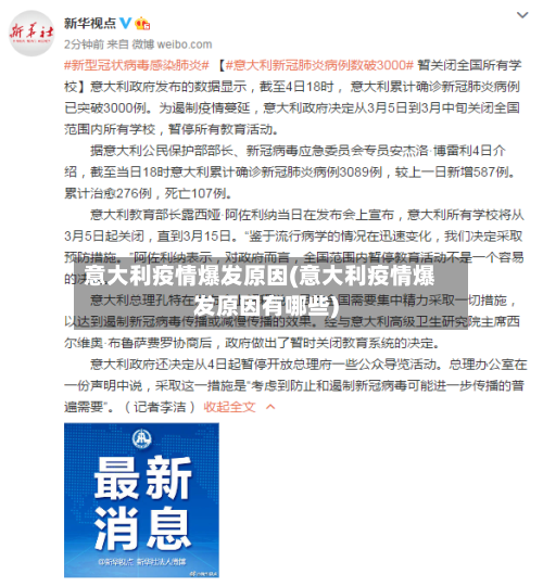 意大利疫情爆发原因(意大利疫情爆发原因有哪些)