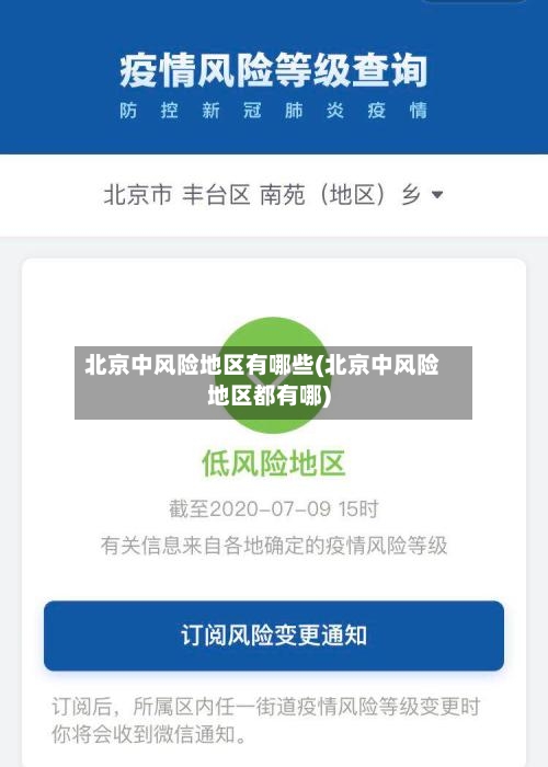 北京中风险地区有哪些(北京中风险地区都有哪)