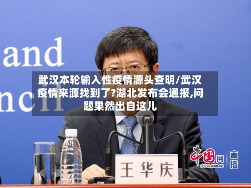 武汉本轮输入性疫情源头查明/武汉疫情来源找到了?湖北发布会通报,问题果然出自这儿-第2张图片