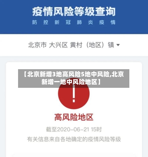 【北京新增3地高风险5地中风险,北京新增一地中风险地区】-第2张图片