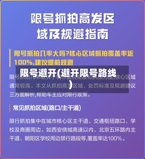限号避开(避开限号路线)