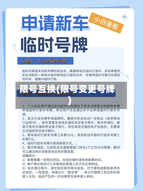 限号互换(限号变更号牌)-第2张图片