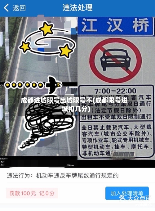 成都进城限号出城限号不(成都限号进城扣几分)
