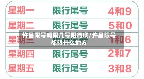 许昌限号吗限几号限行啊/许昌限号都限什么地方